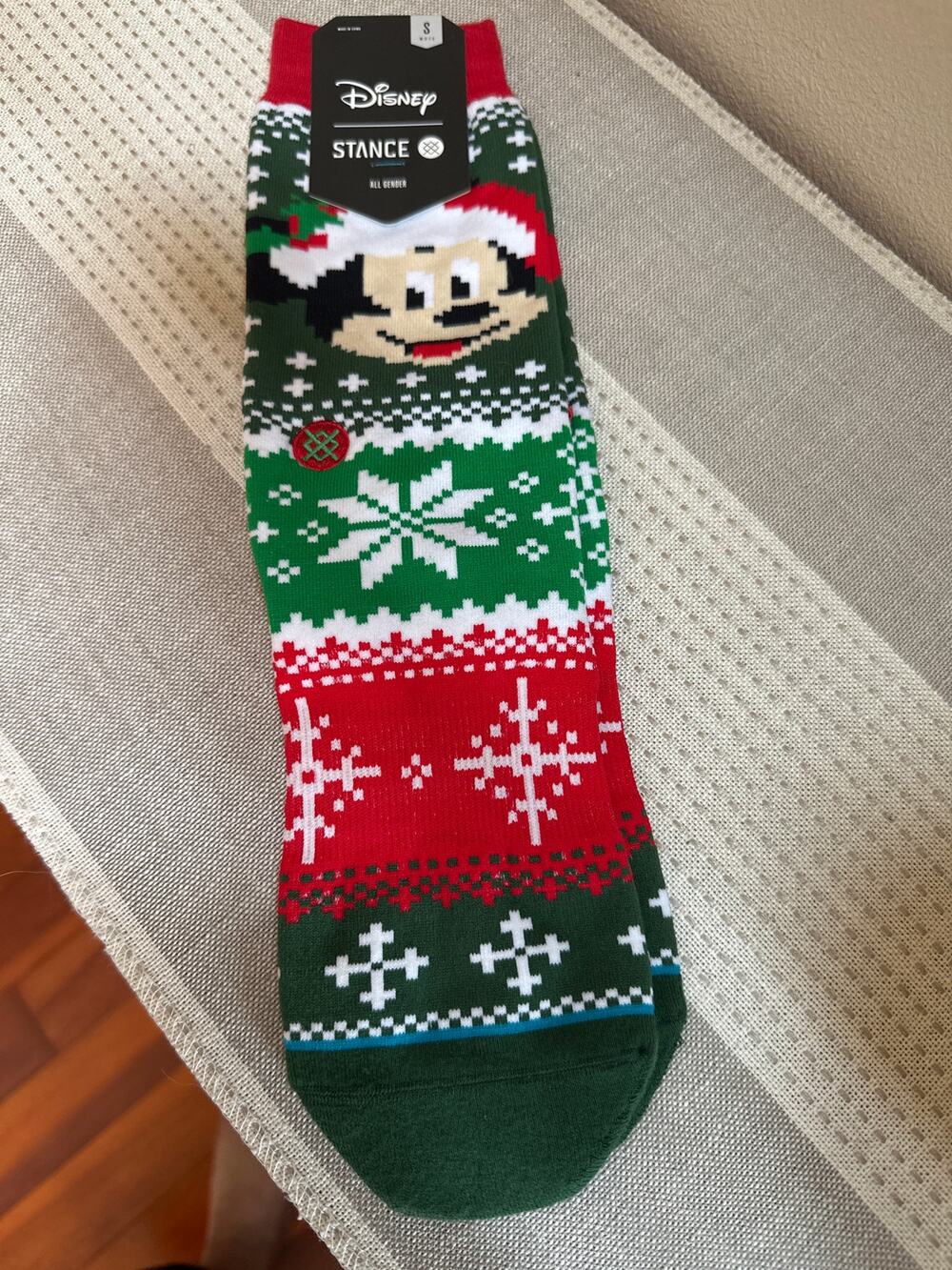 Disney Stance Mickey Mouse Christmas socks Small 5-7.5 NWT